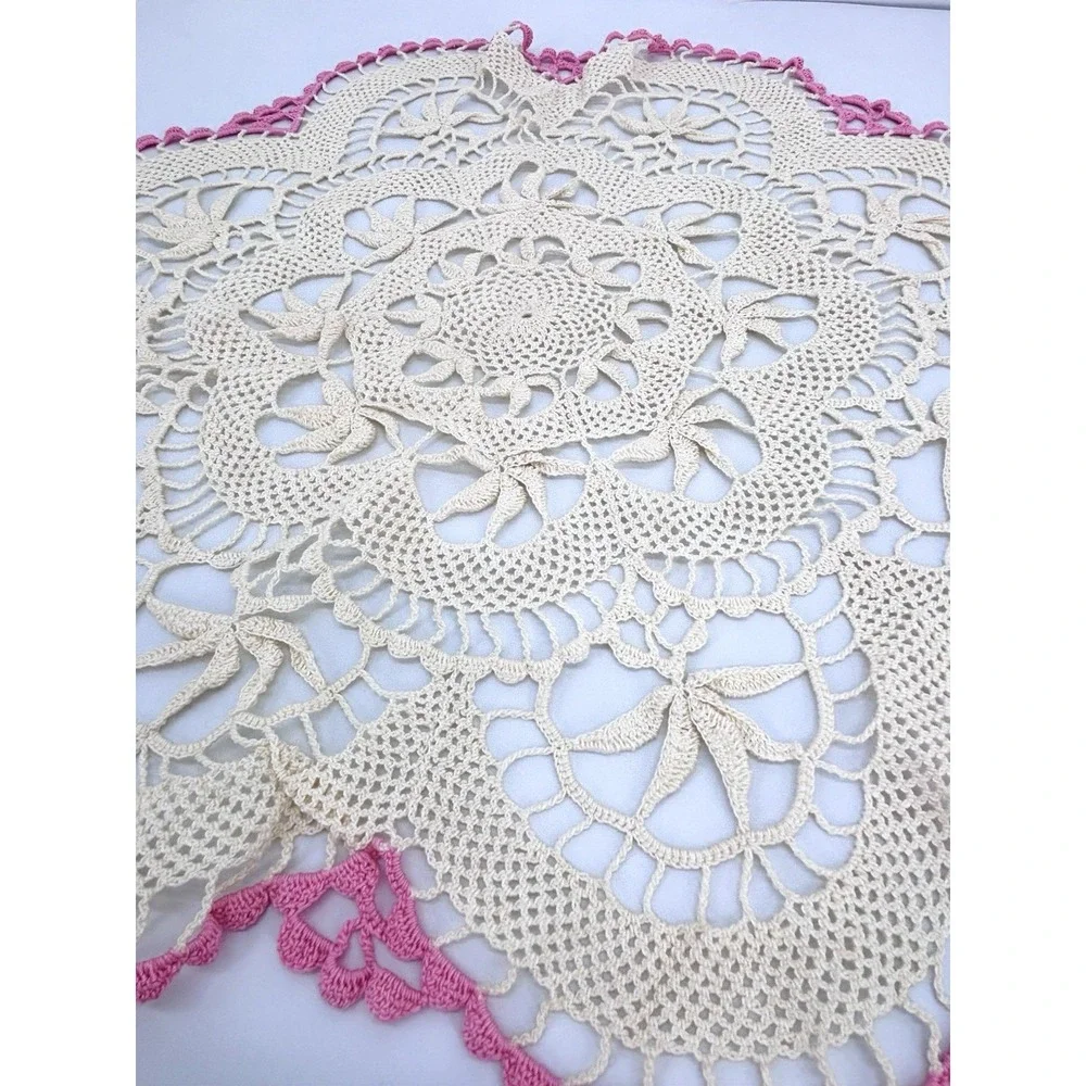 Vintage Handmade Crochet Doily 19